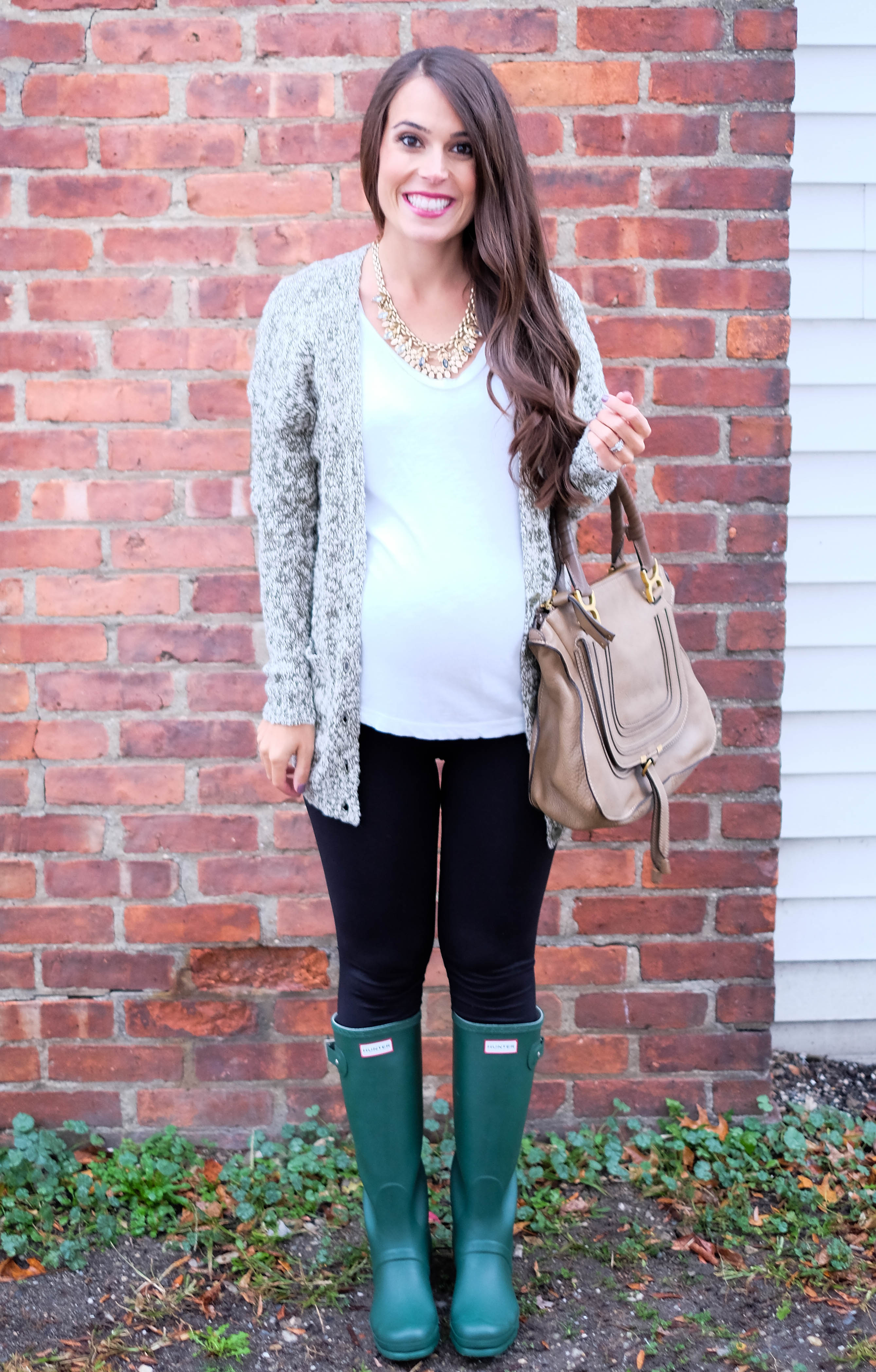 mrscasual green hunter boots outfit fall outfits fashion blog