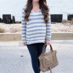 striped sweater fall winter outfit mrscasual