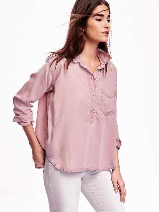 pink chambray