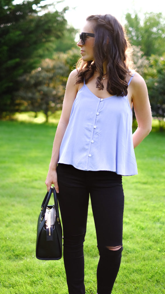 Hinge button front tank