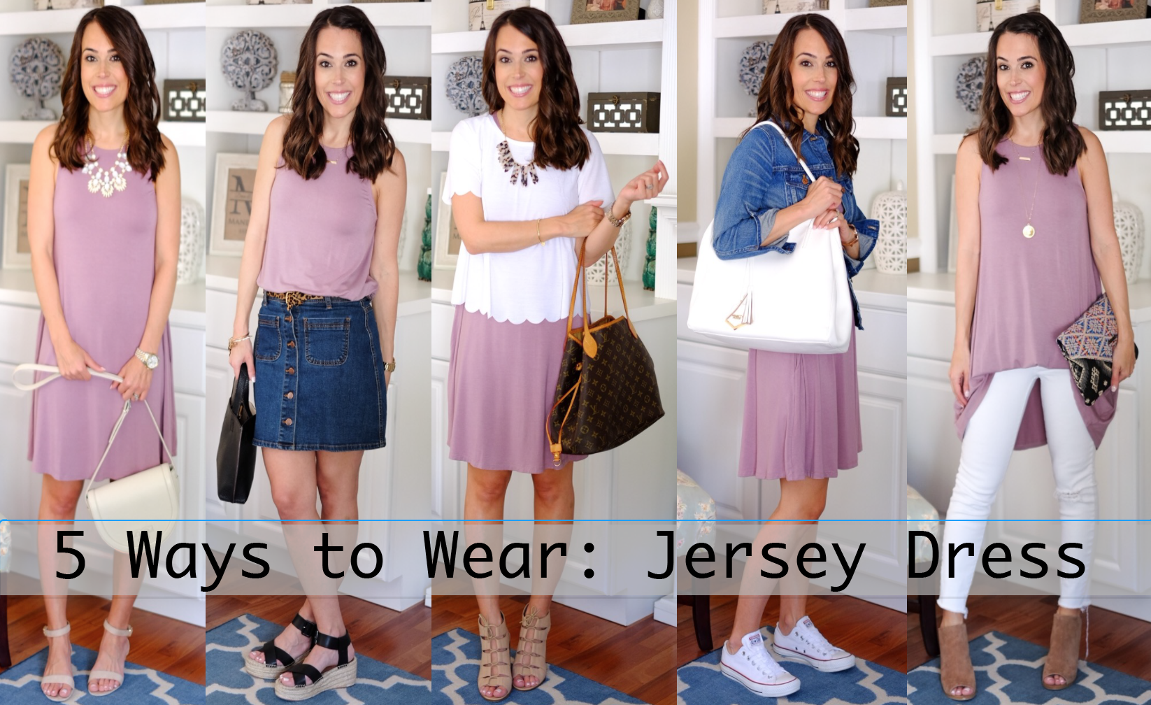 Five ways to wear a jersey dress spring summer outfits by mrscasual