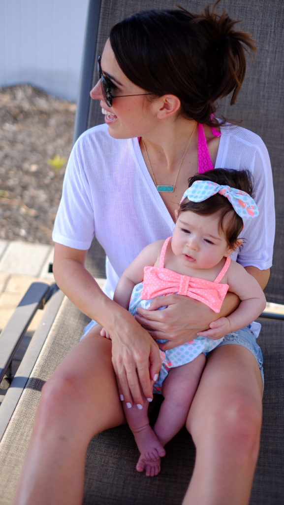 Target flamingo baby bathing suit and head turban