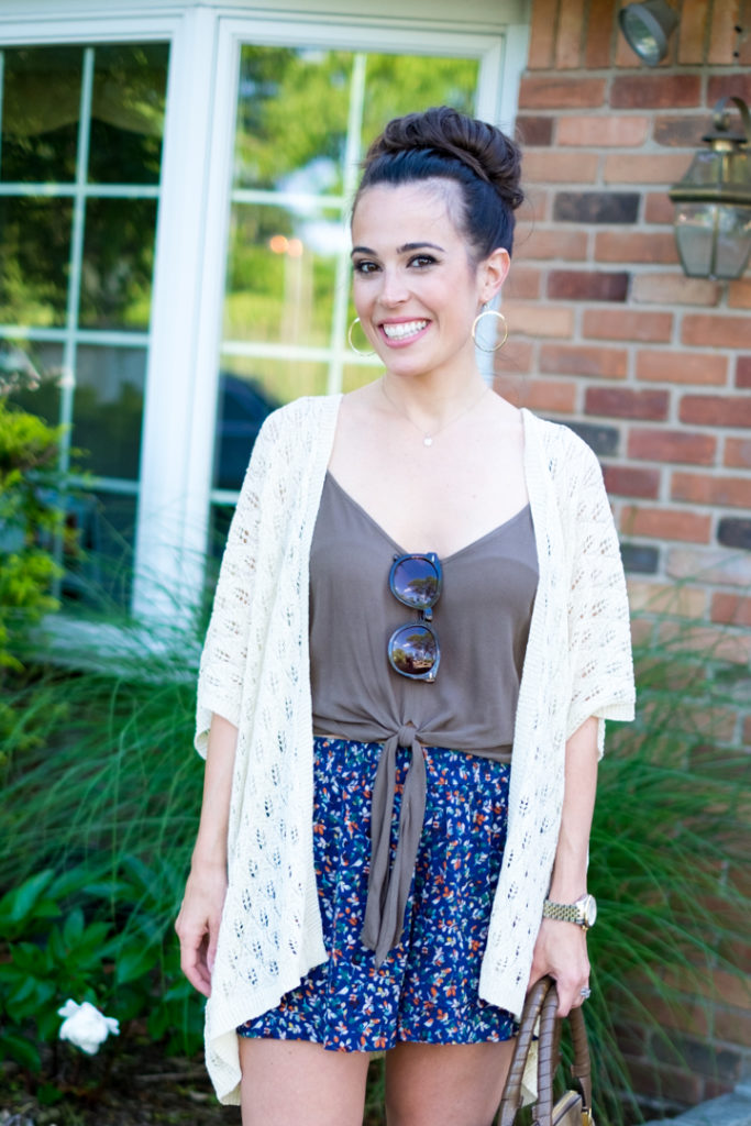 high waist shorts and crop top