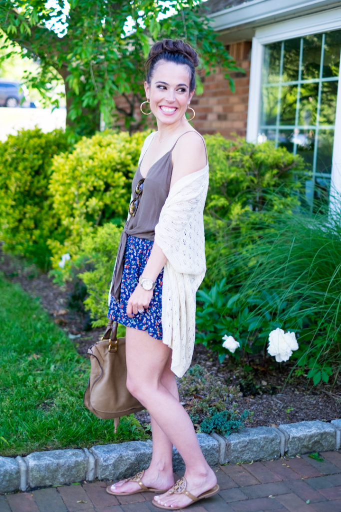 kimono and shorts