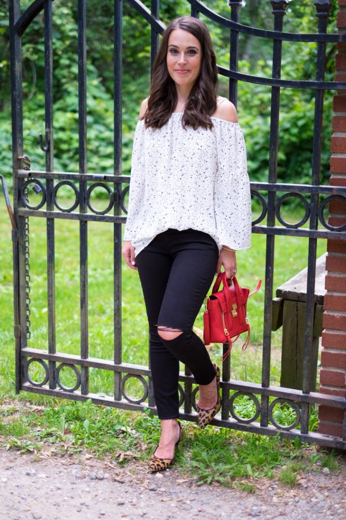 Black ripped skinny jeans