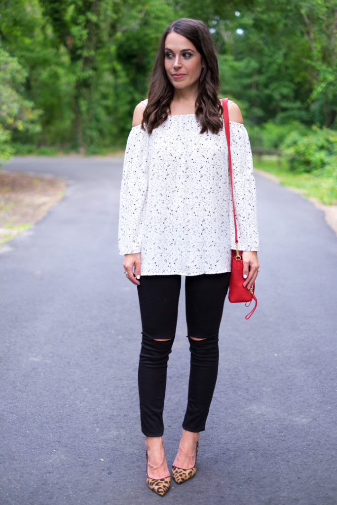Pleione off the shoulder top