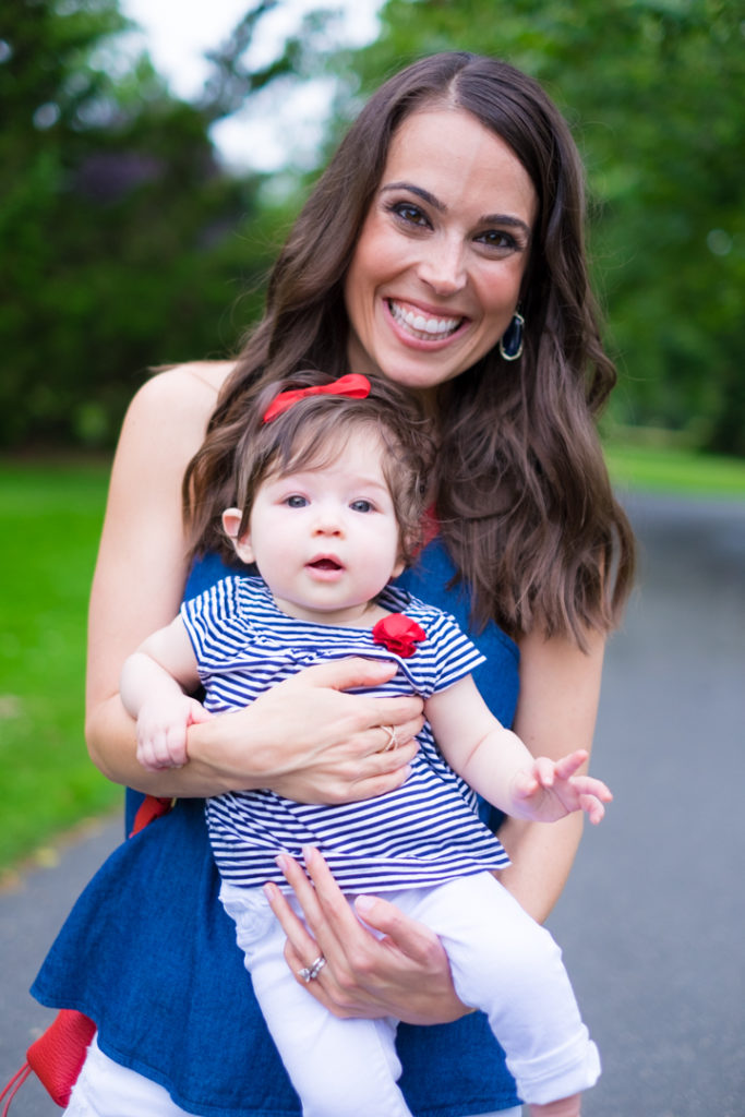 baby girl red white blue