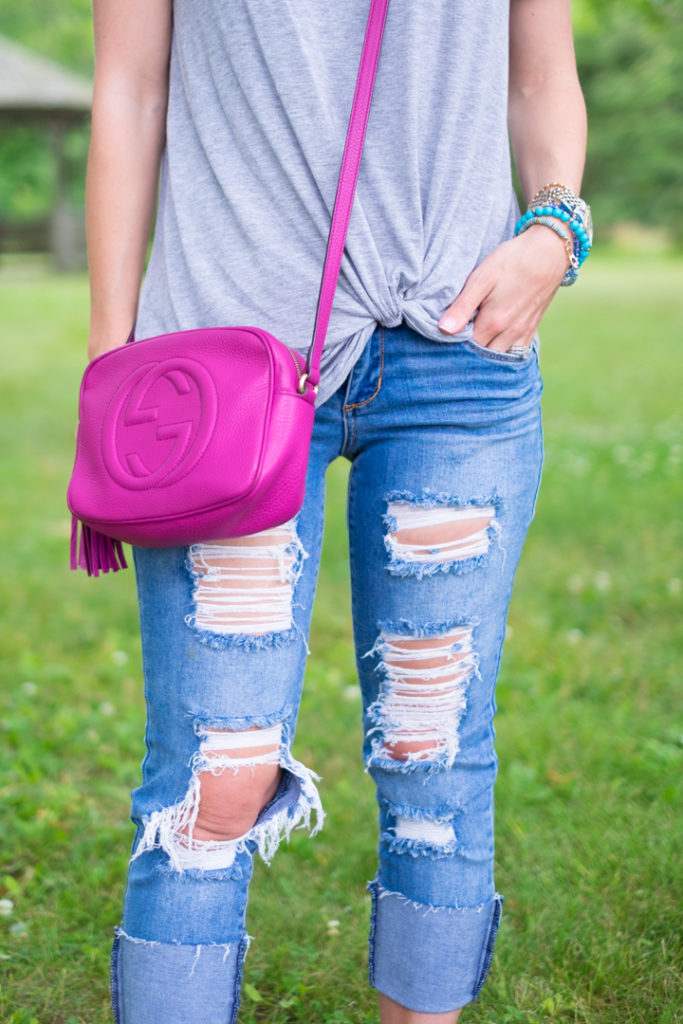 pink crossbody bag