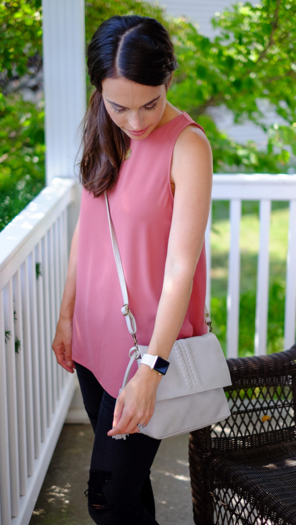 Lush side slit tunic blush