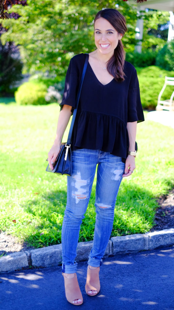 BP Black Peplum top