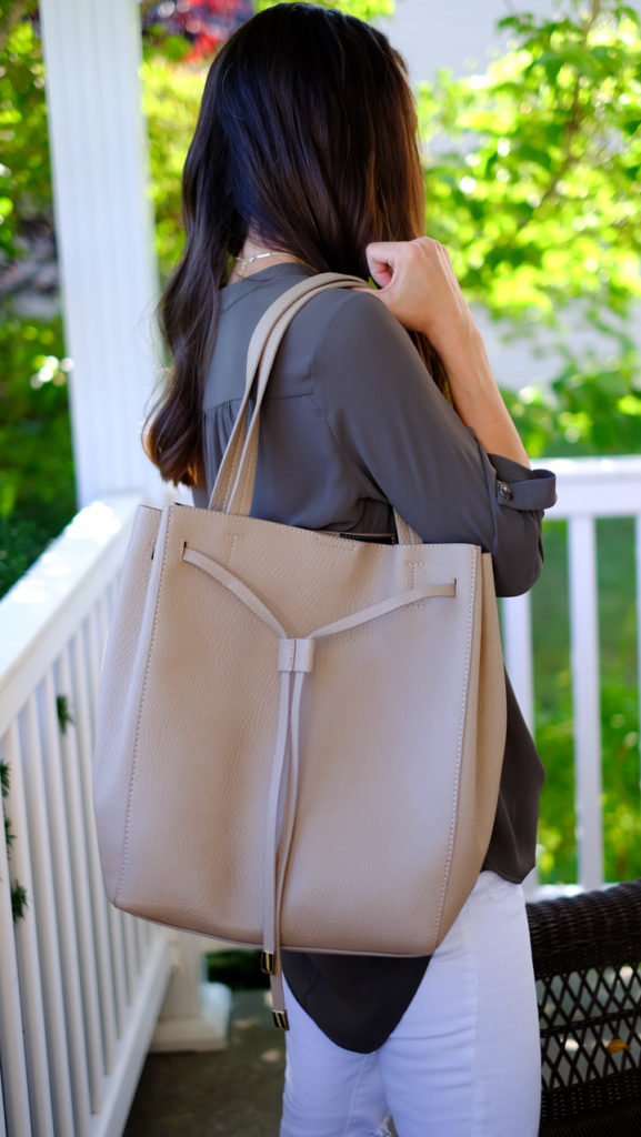 BP. Faux Leather Drawstring Tote