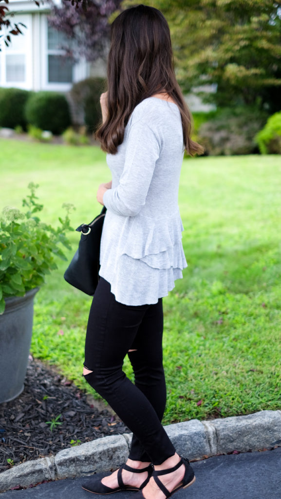 Chelsea28 ruffled back sweater Nordstrom Anniversary Sale