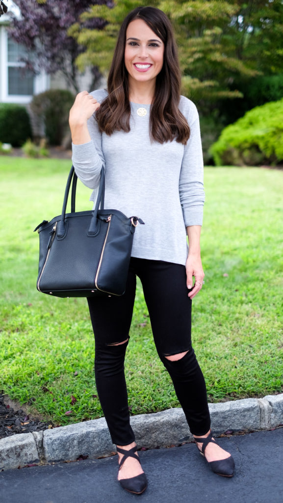 Gray and Black outfit
