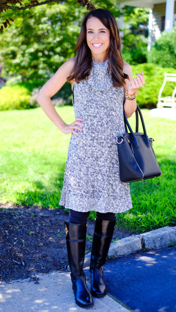 Marled Cowl Neck Sleeveless Tunic