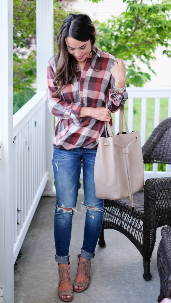 Plaid shirt Fall outfit