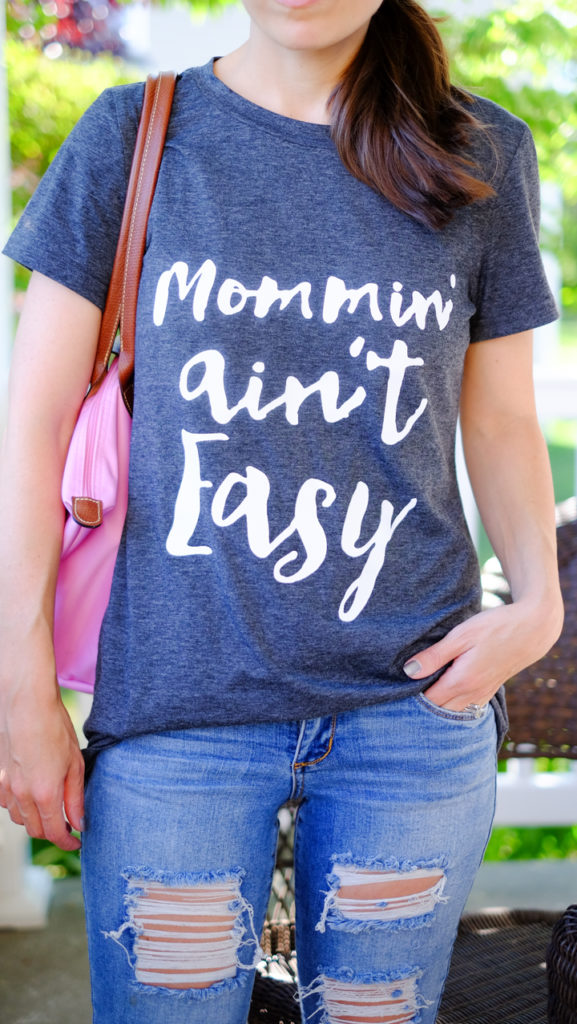 Sheinside Mommin aint easy tee