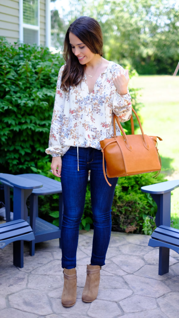 Wayf 'Townsend' Long Sleeve Peasant Top