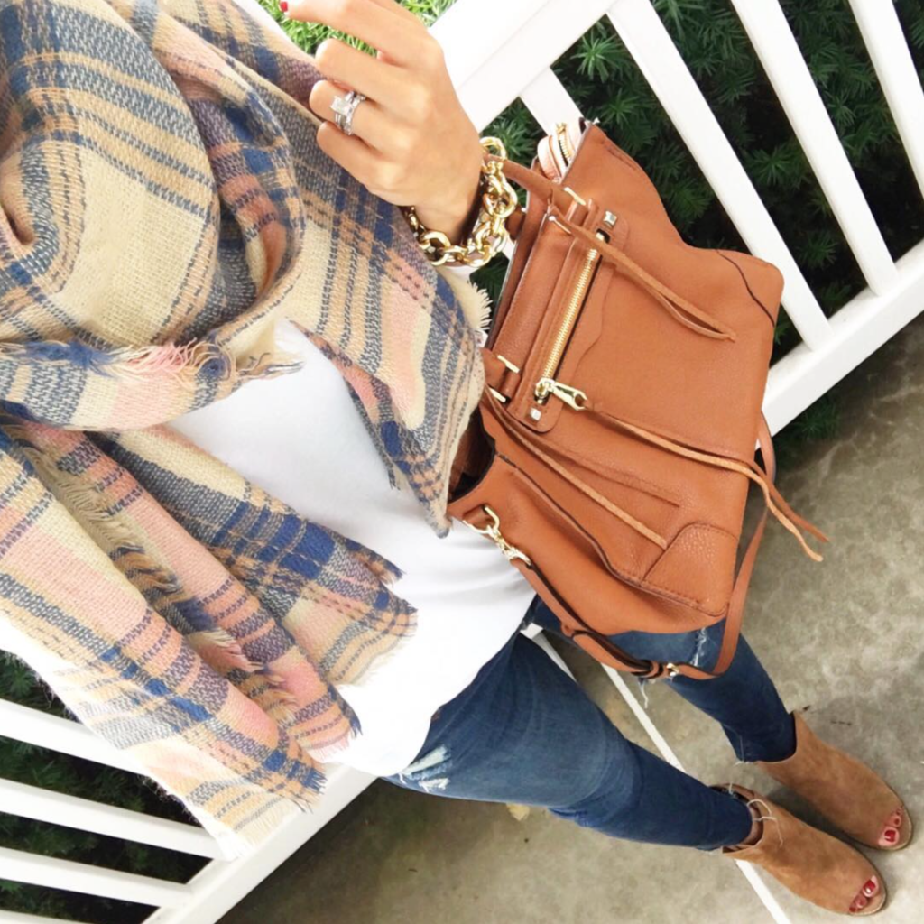 BP plaid blanket scarf