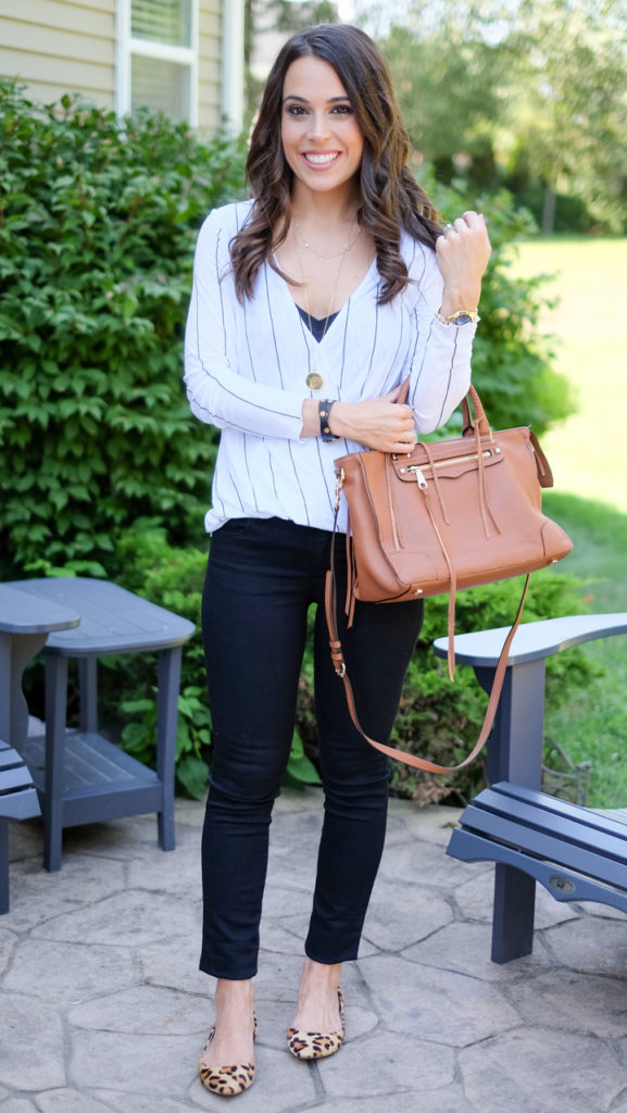 Black white and tan Fall outfit
