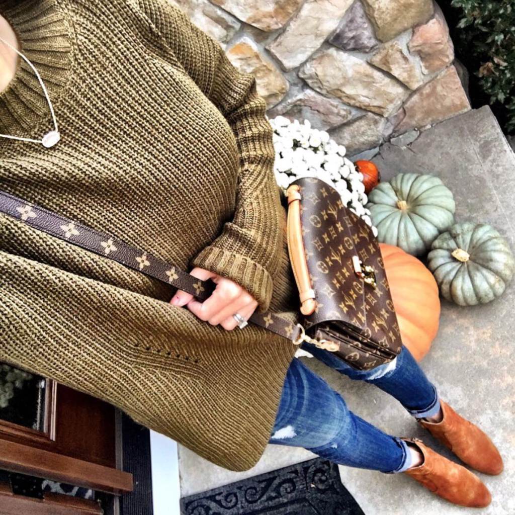 oversized olive sweater