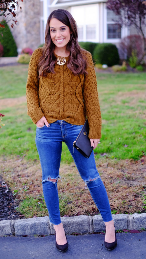 thanksgiving-outfit-cable-knit-sweater