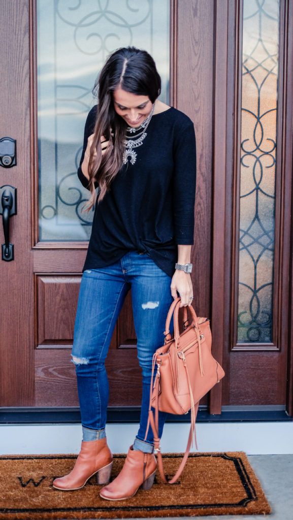 Black and brown outfit idea