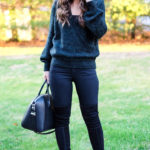 wrap front sweater