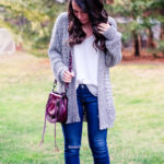 cozy black and white cardigan