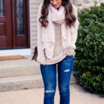 blush pink scarf