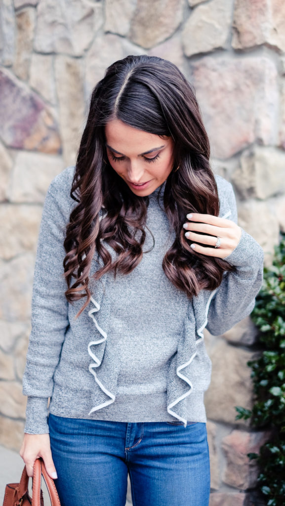 topshop ruffled sweater
