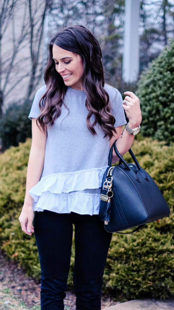 Bobeau ruffle tee