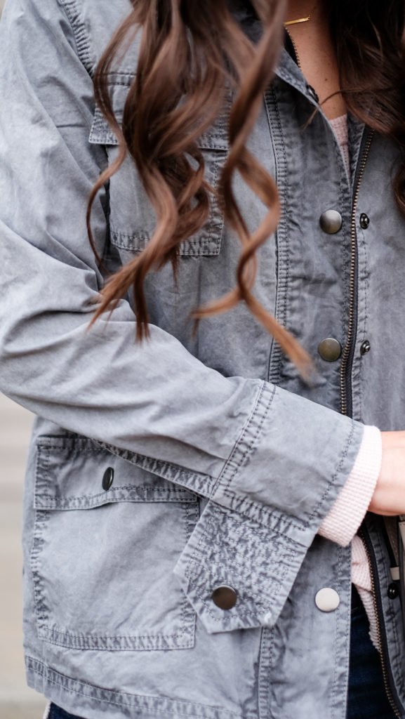 gray utility jacket