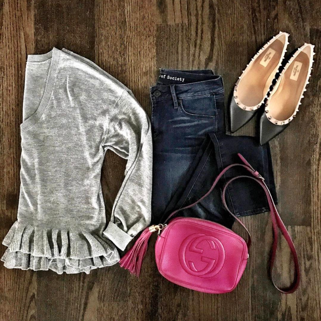 gucci disco and ruffle sweater