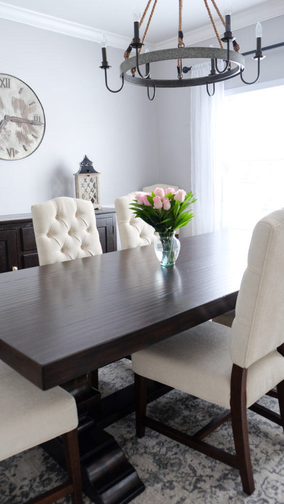 how to style a dining room white upholstered chairs