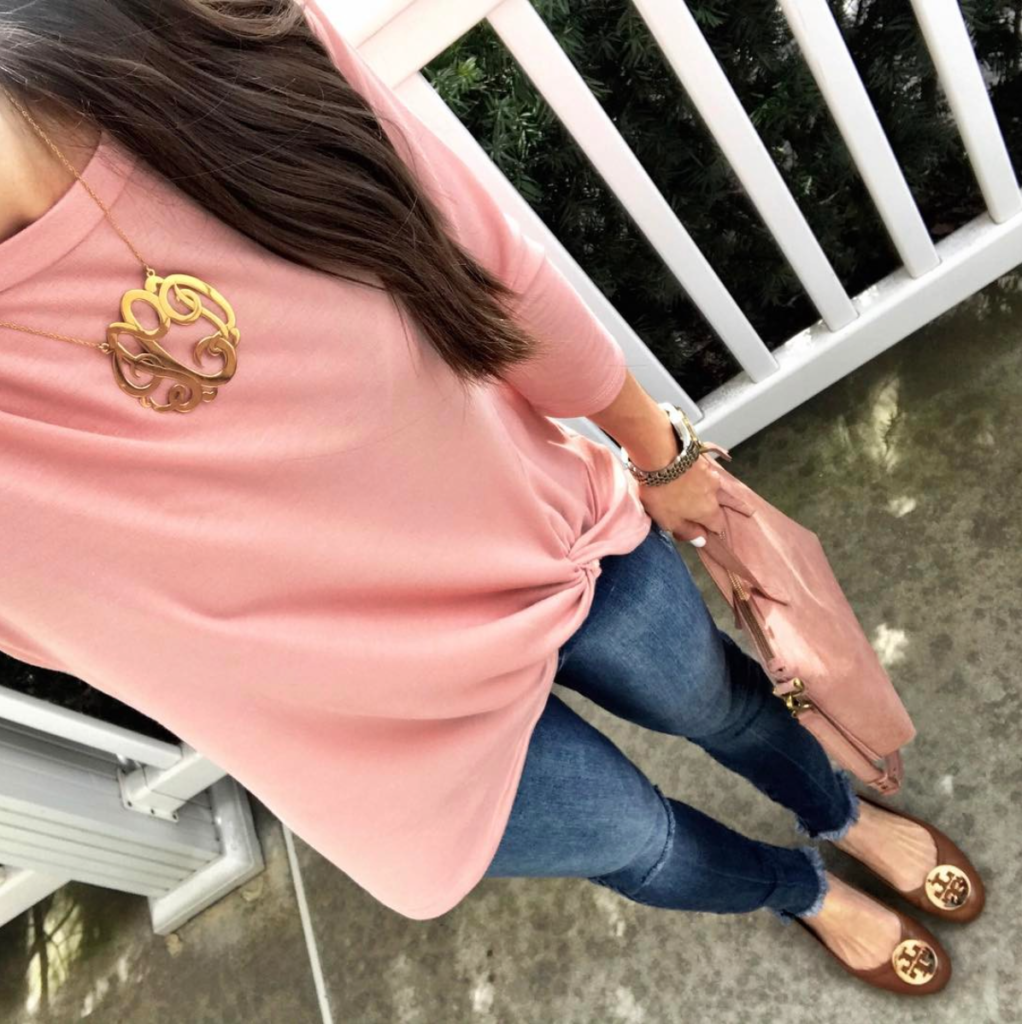 bobeau twist front sweatshirt