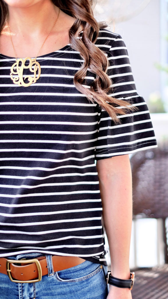 brown statement belt outfit