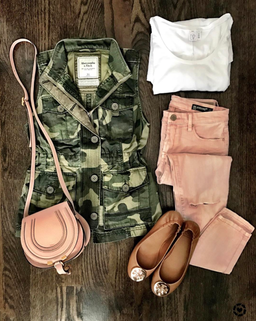 camo vest outfit