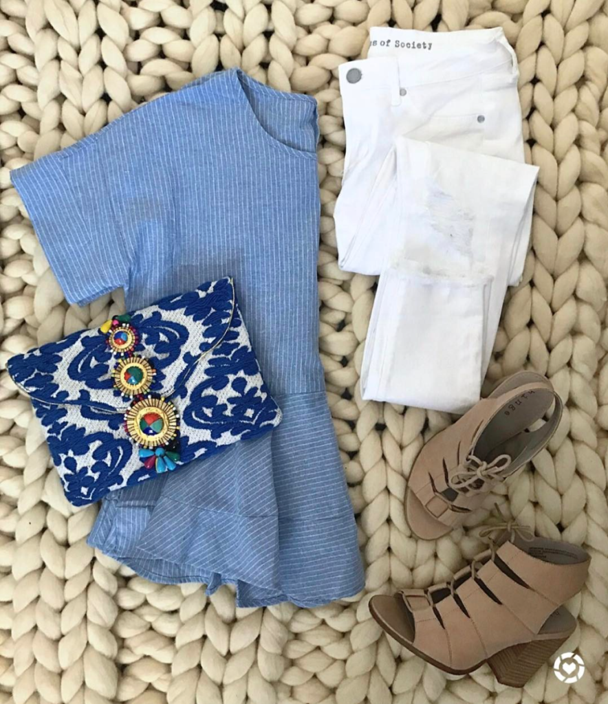 embroidered clutch