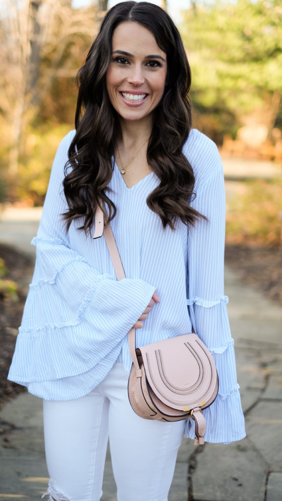 ruffle bell sleeve top BP
