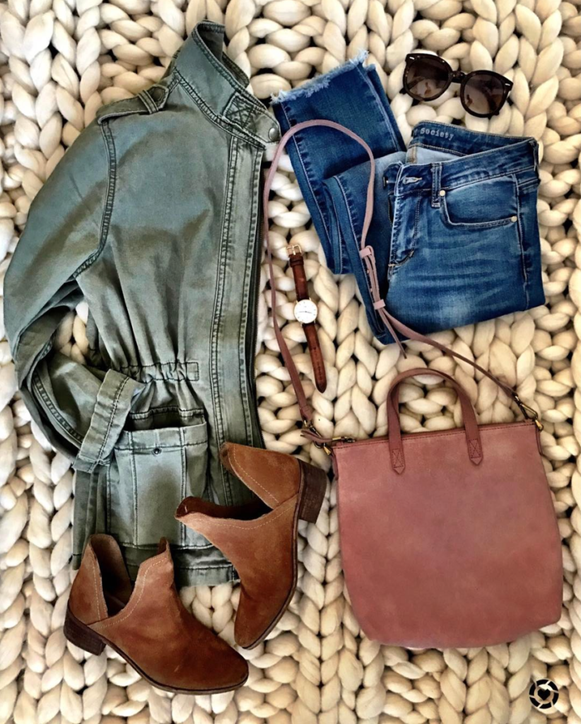 utility jacket outfit idea