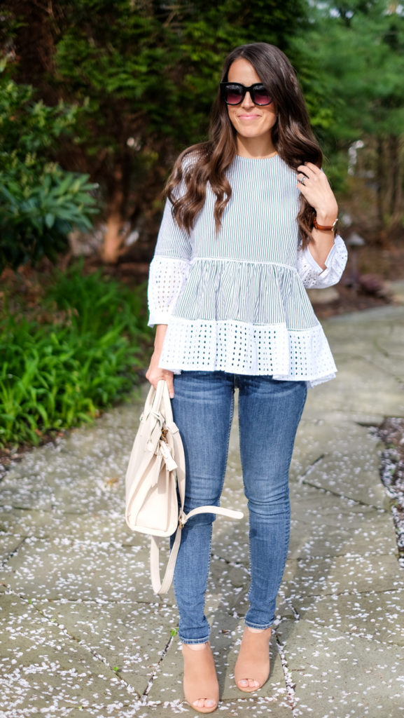 Chicwish eyelet peplum top