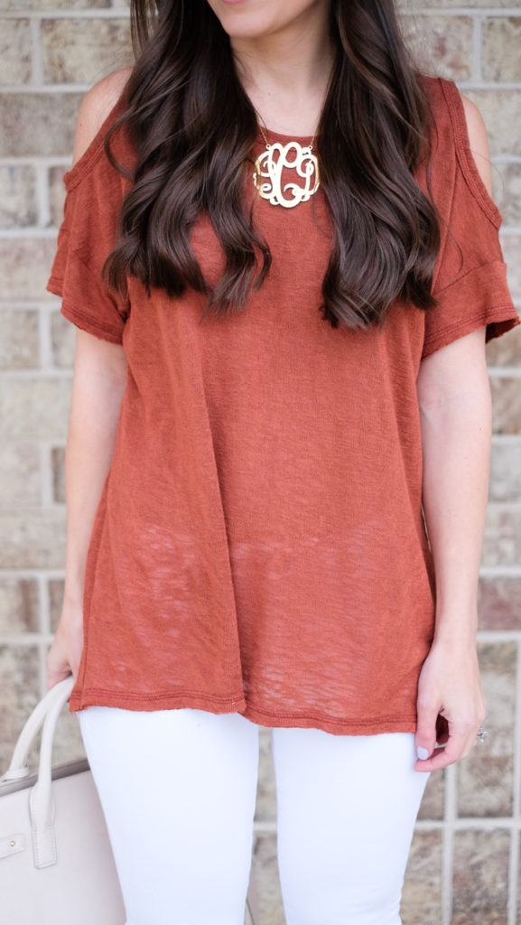 cold shoulder top outfit