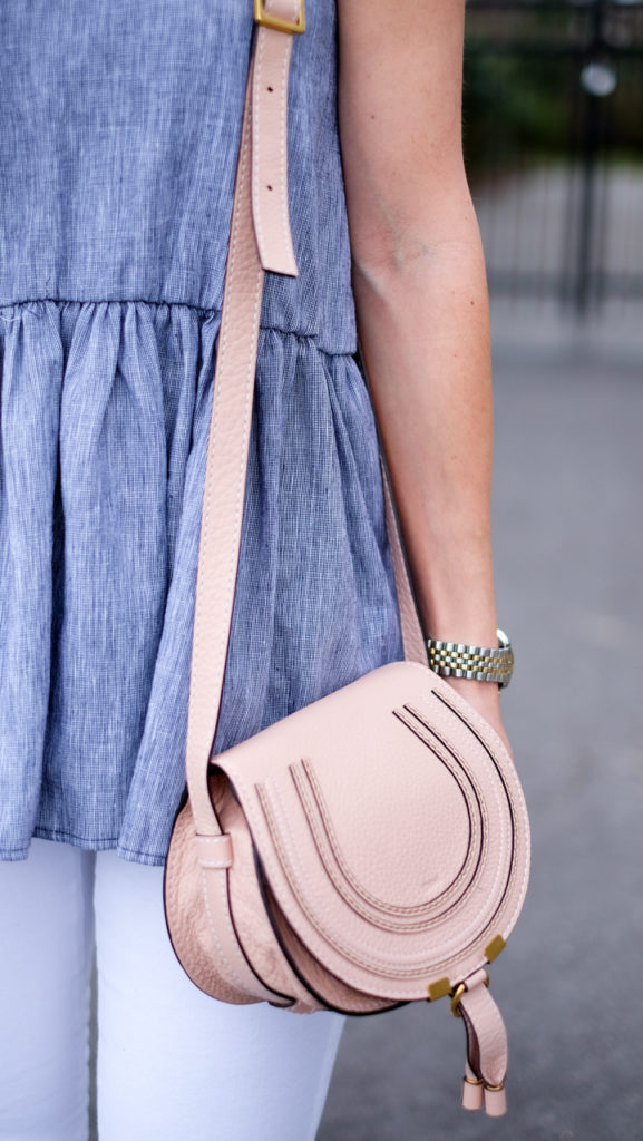 light pink chloe crossbody
