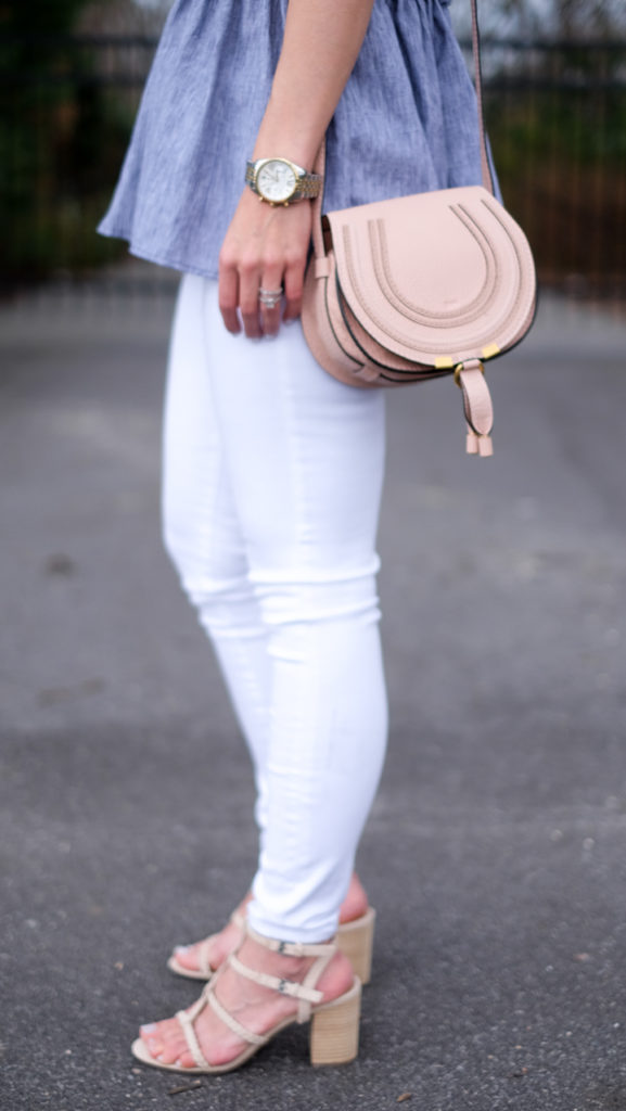neutral block heel sandal
