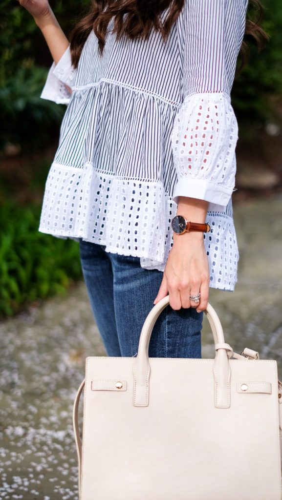 sole society ivory bag outfit