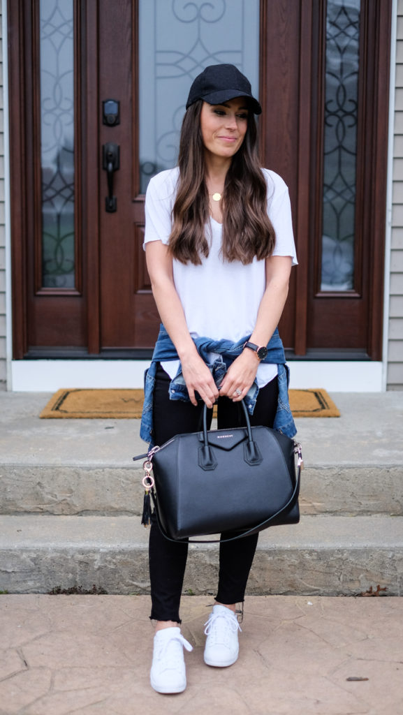black baseball cap outfit