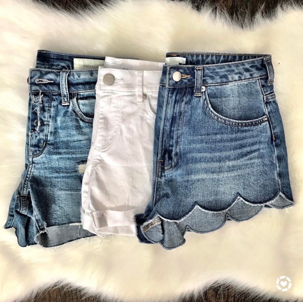 denim shorts