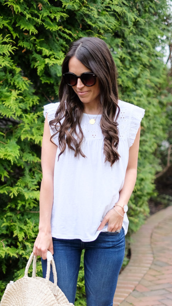 embroidered tank