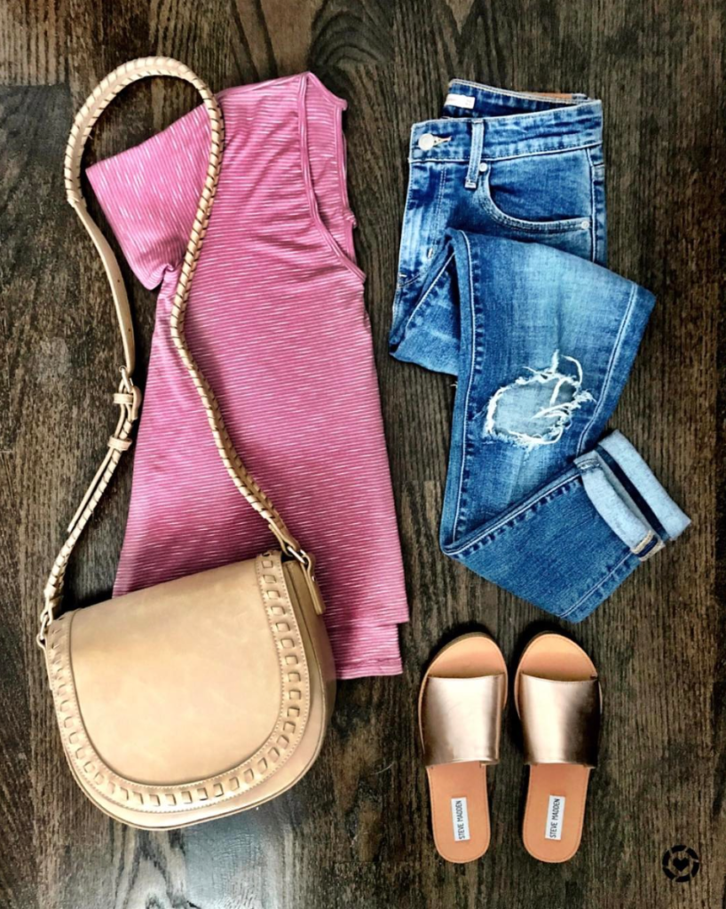 lush striped tee outfit