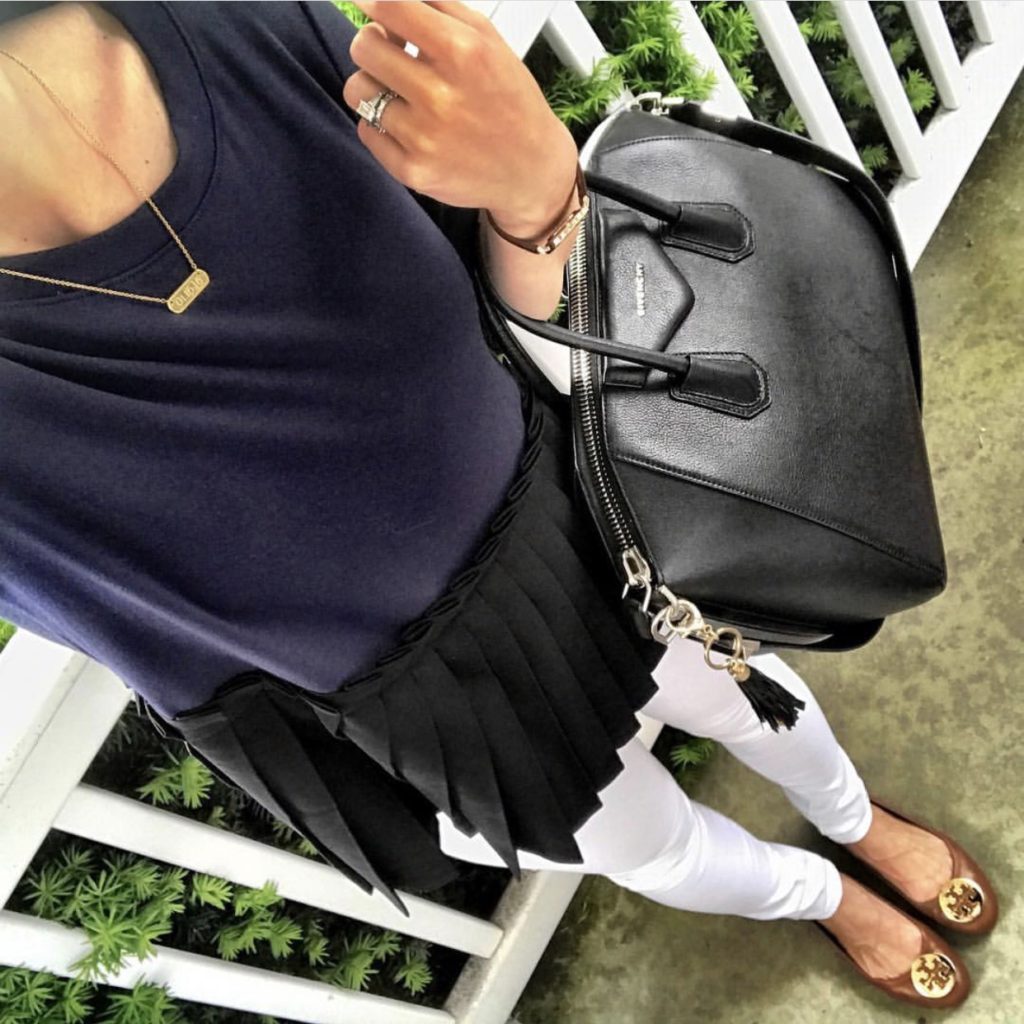 pleated peplum top